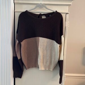 Mine Women's Sweater in Brown and Cream